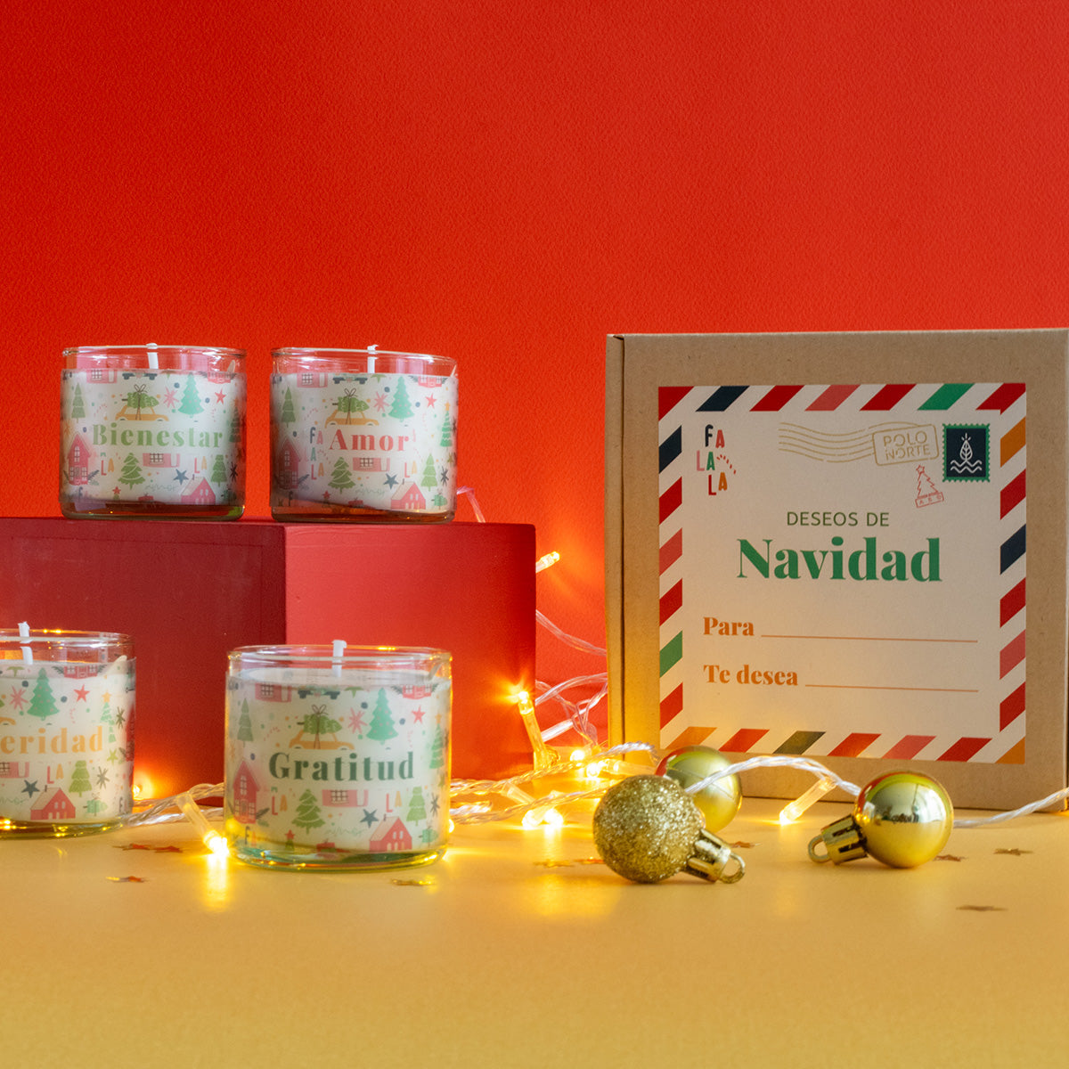 Set x 4 Mini Velas - Deseos de Navidad